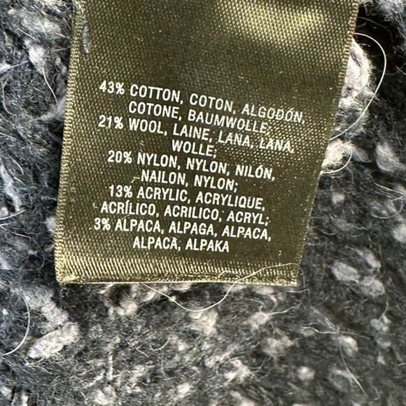 MOTH Anthropologie Sweater Womens Medium Navy Blue‎ Cable Knit Wool Alpaca Blend - Picture 10 of 10